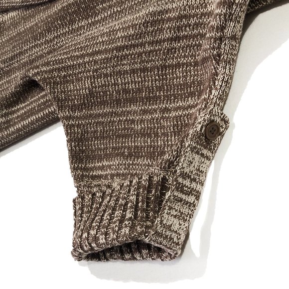 Jason Maxwell Womens Sz M Brown 3/4 Roll Tab Sleeve Open Front Cardigan Sweater - Picture 6 of 9